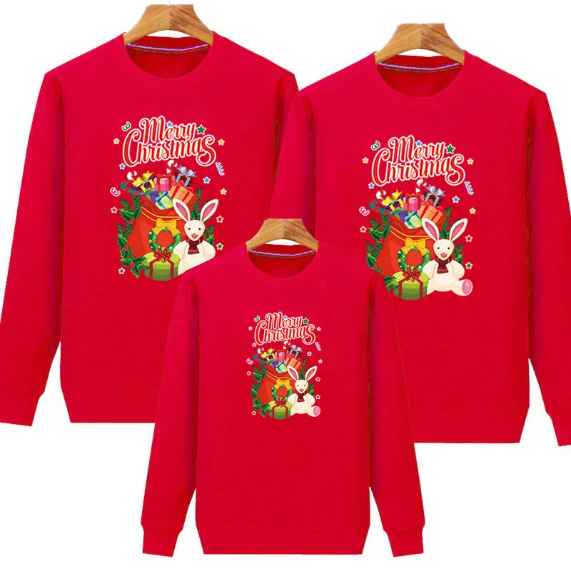 Family Look Christmas Family Matching Outfits Women Men Kids Shirts Long Sleeve Cotton Christmas Gifts Printed New Year Costume