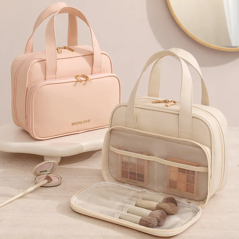 

New Style Nais Handheld Square Toiletry Bag, Travel Cosmetic Storage Bag, Waterproof Makeup Bag with Large Capacity