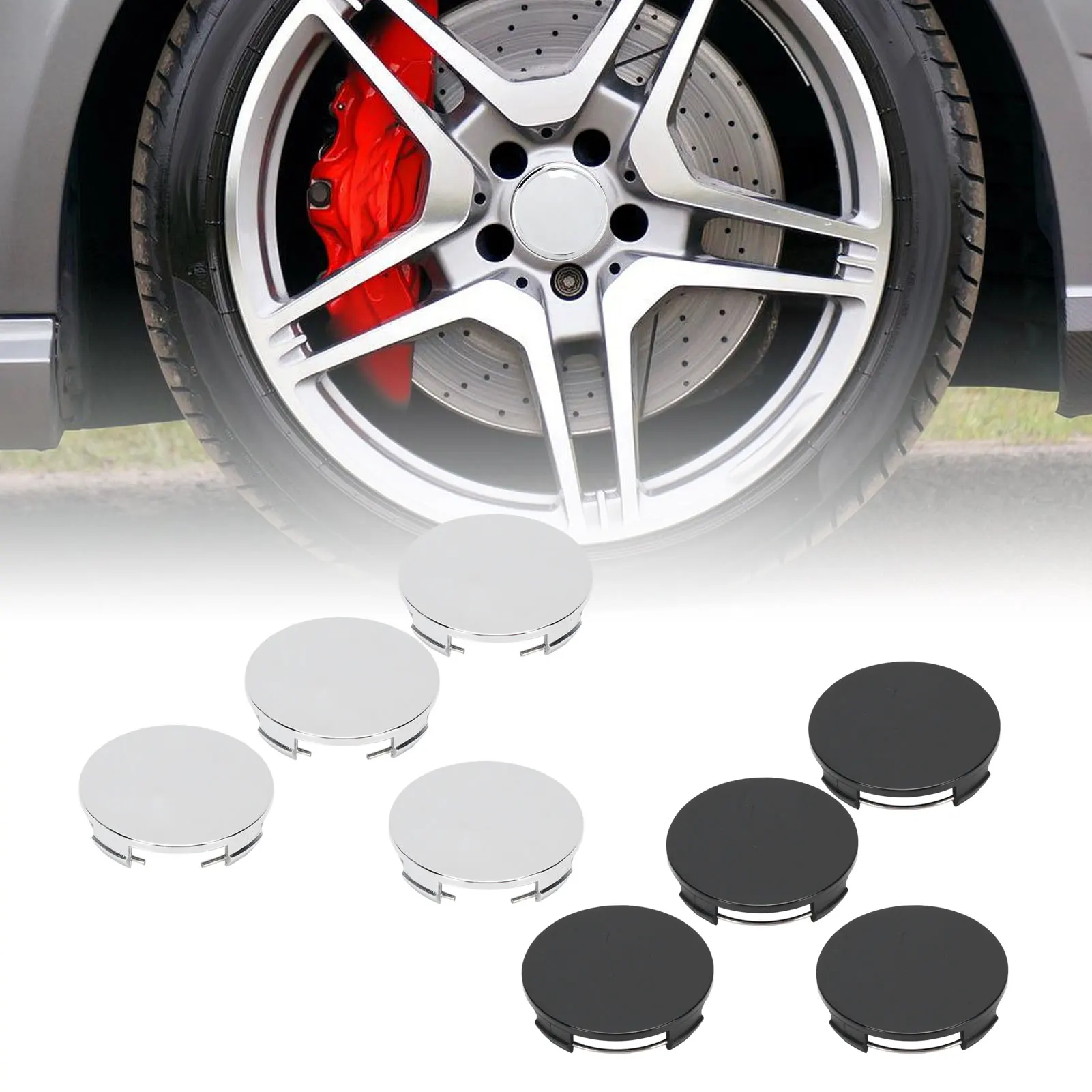 4PCS 65MM 2.6 Inch Wheel Center Caps Anti Falling Fastening 62.2mm ID Universal Hub Center Cover Car Wheel Hub Center Cap new view 3