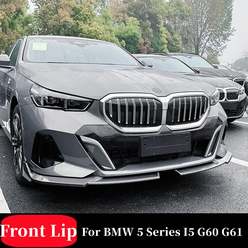 

For BMW 5 Series I5 G60 G61 M Sport 2024+ 2pcs/Set Car Front Bumper Lip Chin Spoiler Bodykit Exterior Tuning Accessories
