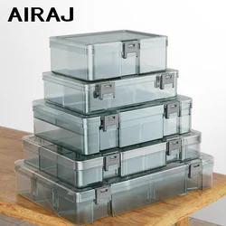 Airaj-プラスチック製ツール部品収納ボックス、スクリューボックス、ツール分類、電子部品、ドリルビットアクセサリー、厚みのあるグリッドボックス