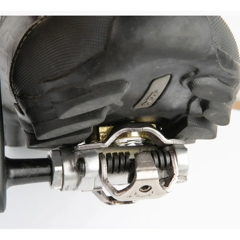 MTB For SPD Cleats Brass Alloy Gold for One Way Release System Compatible with For SPD Pedals Includes All Mounting Parts
