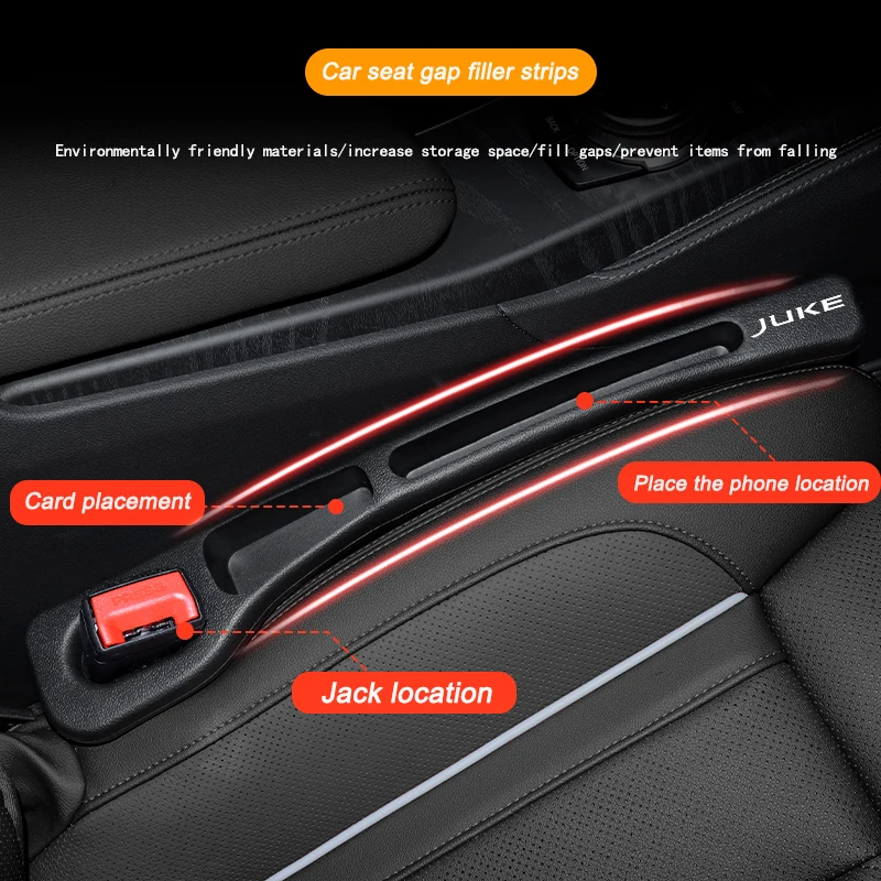 Car Seat Gap Filler Side Seam Plug Strip Styling Seat For Nissan JUKE F16 Filling Portable Interior Decoration Auto Accessories