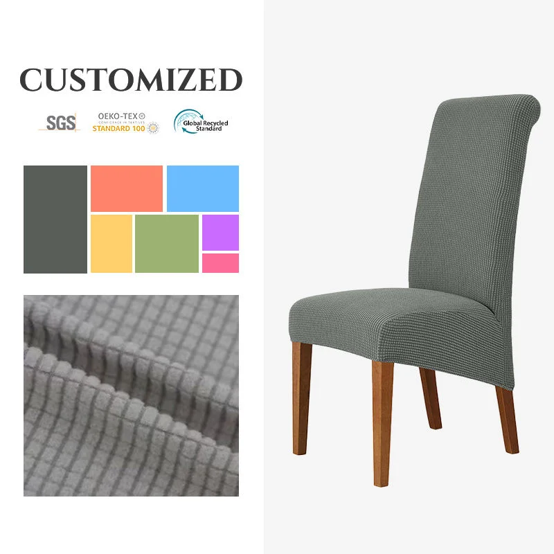 

Жаккардовые эластичные чехлы на стулья с высокой спинкой, высокоэластичные чехлы на стулья размера XL для столовой, защита от грязи, легкий уход, защита сидений