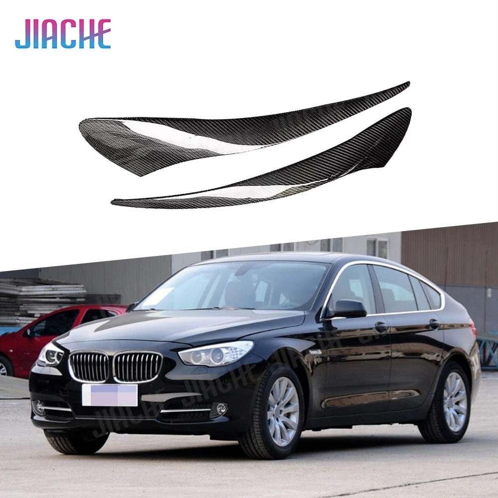 

Для BMW 5 серии GT F07 передний противотуманный светильник для век, брови из углеродного волокна, передний бампер автомобиля, накладки для век, накладки для бровей, декор автомобиля 2009-2017