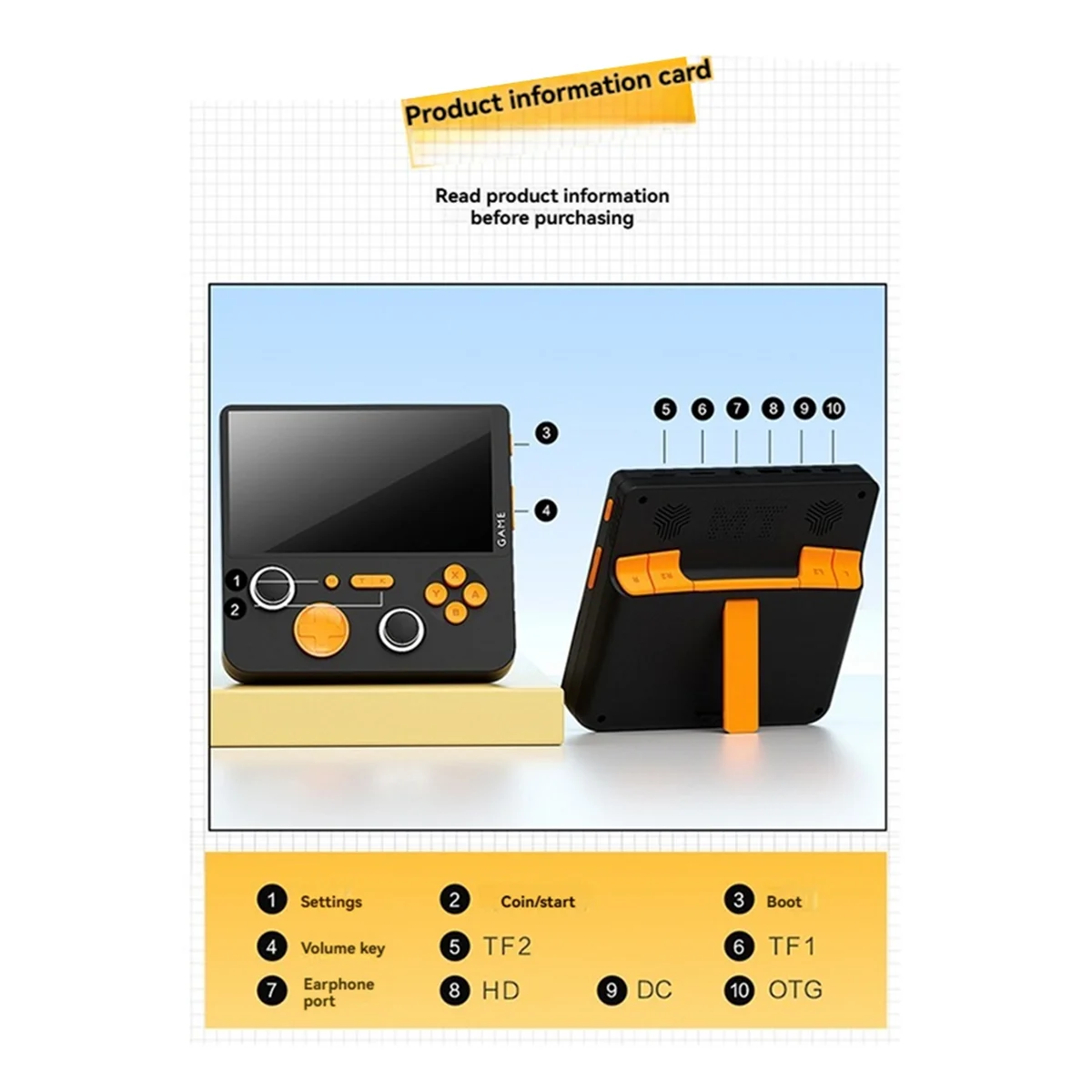 Quente! E5Plus Console de videogame portátil 5 polegadas HD Retro Game Console 6000mAh 128G Video Handheld Game Console B