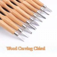 10pcs Wood Carving Chisels Set SK2 Sharp Engraving Knife Multi-functional Utility Knife Arts Crafts DIY Woodcarving Hand Tools
