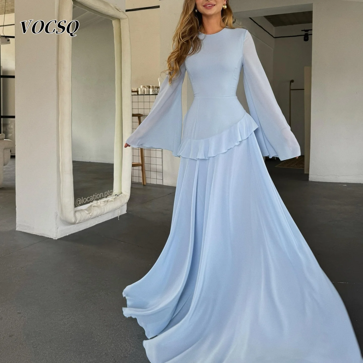 

Женские вечерние платья Новые небесно-голубые летние платья для вечеринок Шифоновое элегантное платье для выпускного вечера فساتين алиن esaبات Gracias индивидуальное