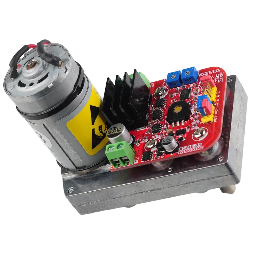 Alto torque 380kg.cm servo ASME-05B de alta potência super liga servos peças diy modelo para grande braço robô válvula controle câmera ptz