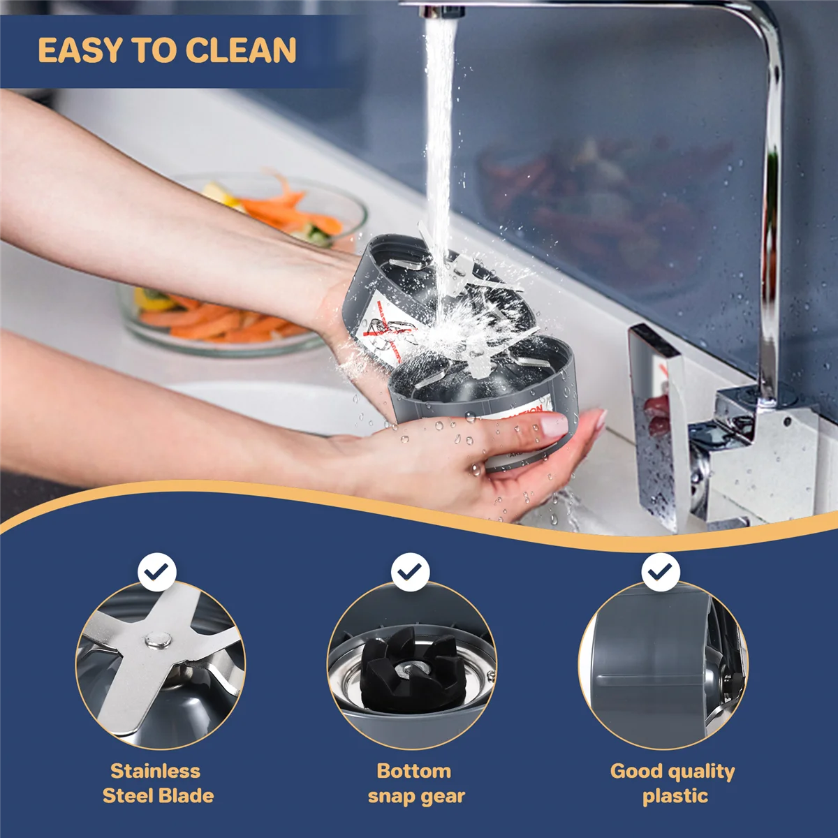 Nuevo Cuchilla extractora de repuesto de 3 piezas para modelos Nutribullet 600W/ 900W, piezas de repuesto