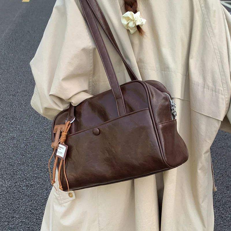 

Винтажная большая вместительная сумка для женщин, сумки на плечо, повседневные легкие универсальные дизайнерские сумки, женская сумка на плечо Сумка Sac