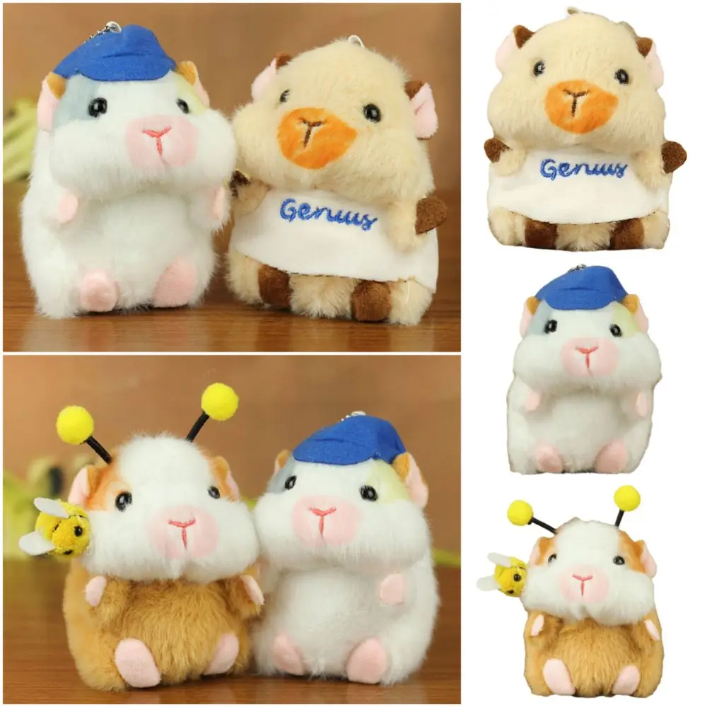 Wielokolorowy pluszowy breloczek z kapibarą, pluszaki, kreskówkowa świnka morska, puszysta lalka zwierzęca, akcesoria do kluczy