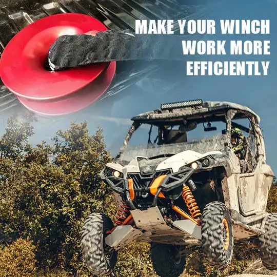 Aluminum Alloy Recovery Ring Snatch-Ring Block-Snatch Pulley for Trailer Off-road ATV UTV SUV 41,000lbs Winch Rope