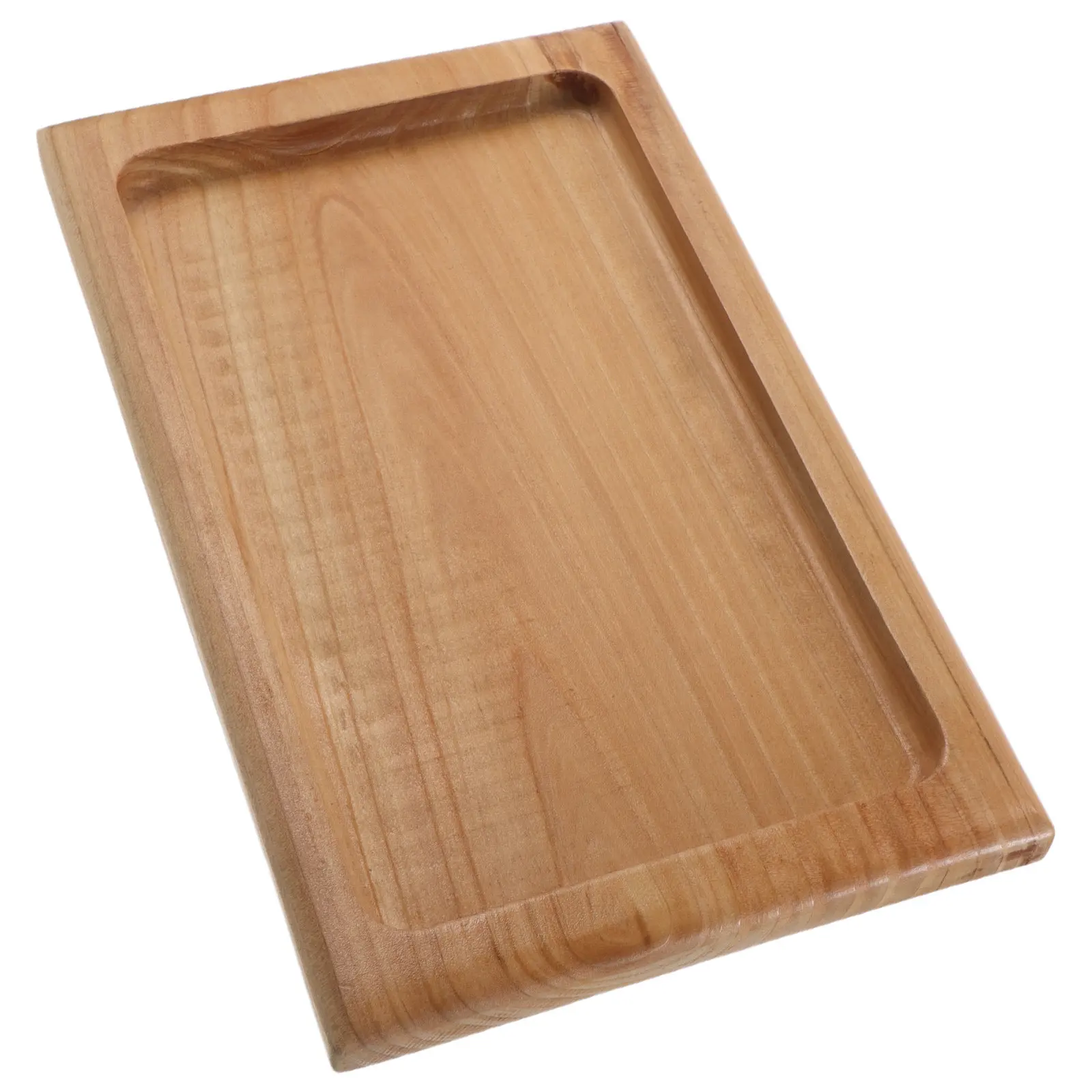 

Wood Rectangular Serving Tray Solid Pine Natural Grain for Appetizers Fruits Steaks Tea Coffee Charcuterie Board Display