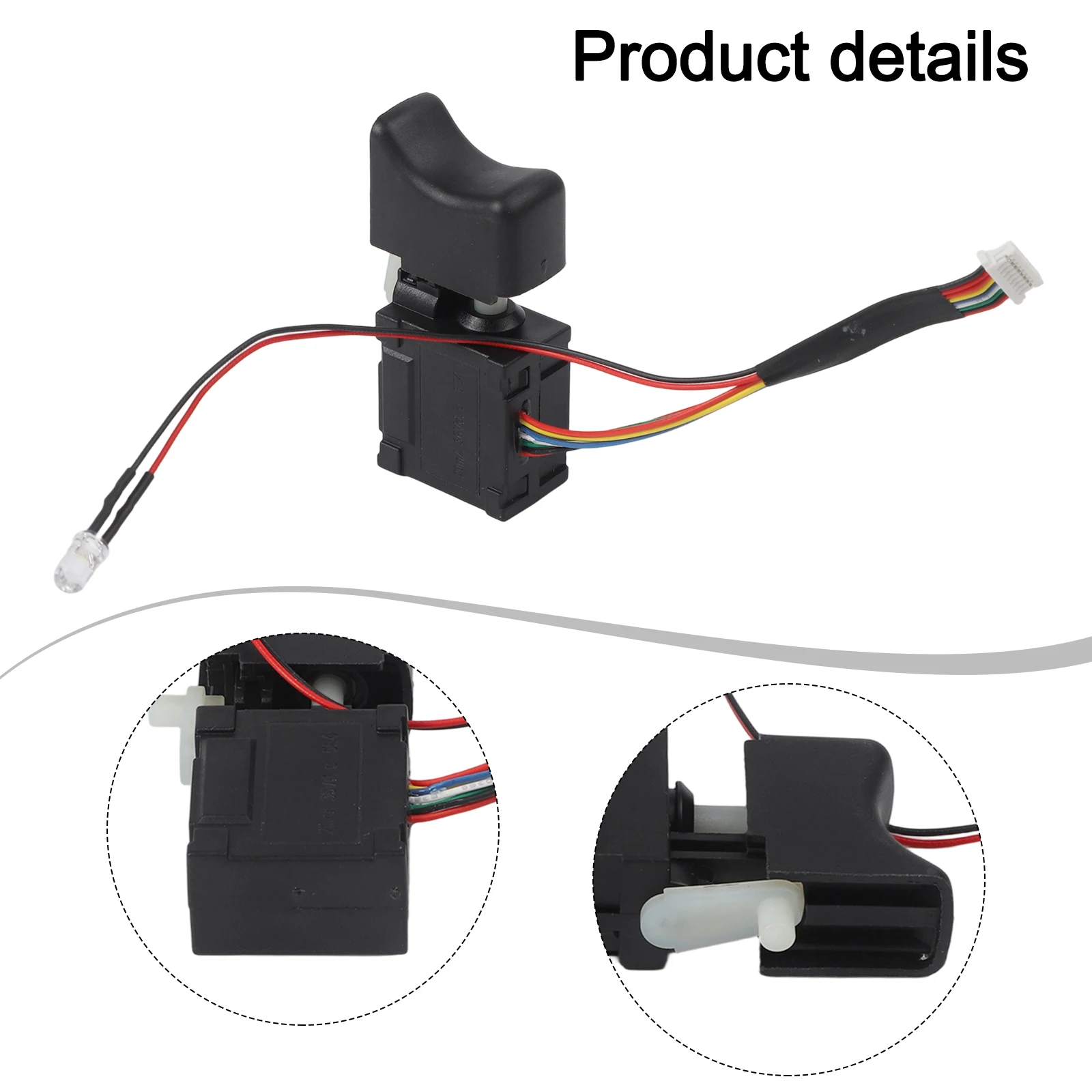 Small Body Convenient Stable Performance Light Trigger Switch Wrench Switch 1pcs Cordless Electric Trigger Switch 36V Assemble