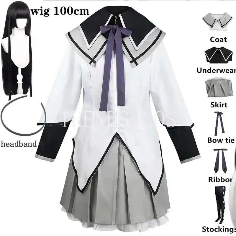 

Аниме Akemi Homura Косплей Костюм Боевая форма Чулки Akemi Homura Одежда
