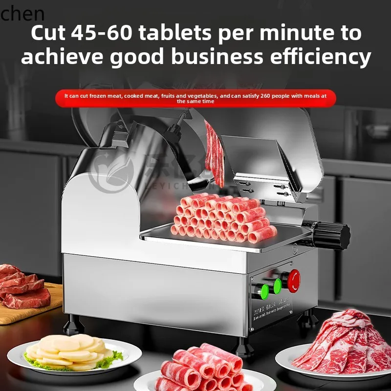 LXC slicer commercial automatic mutton roll beef roll fat beef cooked meat hot pot frozen  electric meat cutter  planer
