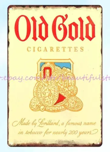 OLD GOLD Tobacco cigarette smoker metal tin sign wall designs living room