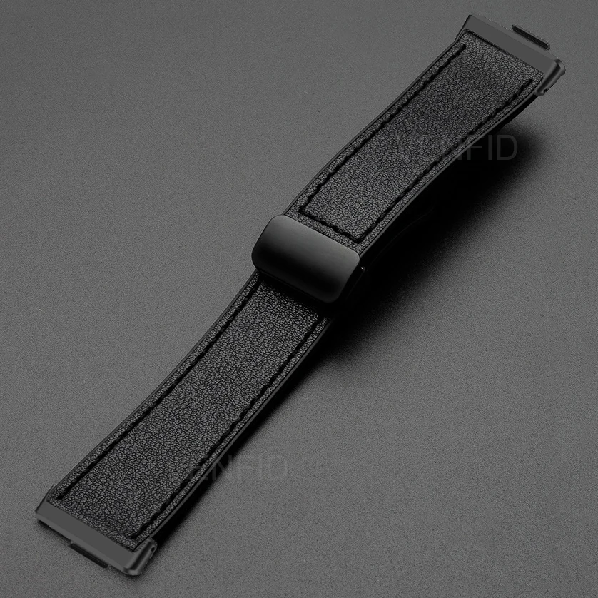 سوار جلدي مغناطيسي من السيليكون لساعة هواوي فيت 3 4 برو للنساء والرجال سوار ساعة بحزام حلقة لهواوي فيت 3/4 مشبك