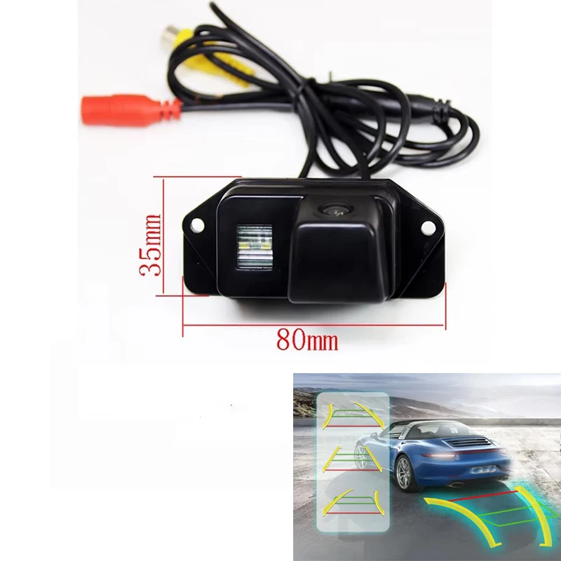 Dynamic Trajectory Tracking Car Rear View Reverse  Backup Camera For Mitsubishi Lancer EX Evolution X Pajero IO Grandis MPV
