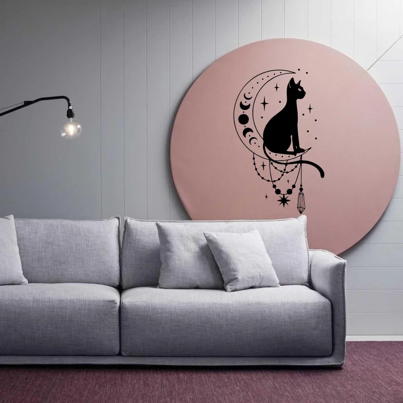 

Cartoon Cat Butterfly Moon Bedroom Living Room Home Beautification Decorative Wall Stickers Wholesale Wall Decoration #61