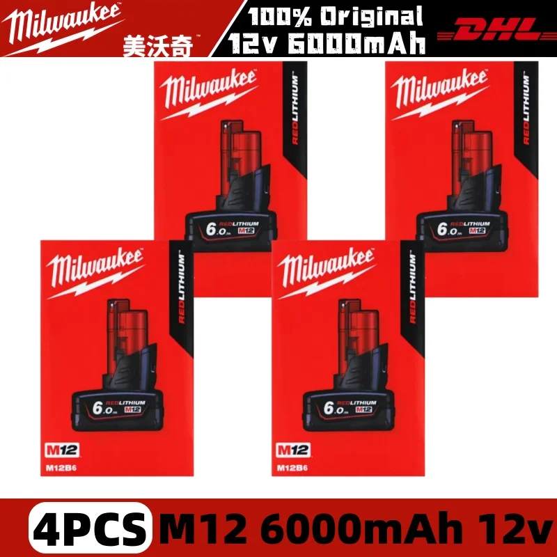 100% New Milwaukee M18 6.0Ah High Output Battery 18V Lithium-ion Rechargeable for Milwaukee M18 Cordless Power Tools 18v Battery image 3