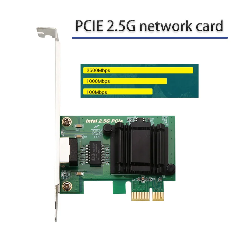 

2.5G PCIE X1 Gigabit Ethernet Network Card for desktop computer Game PCIE Card RJ-45 LAN Adapter gaming adaptive 10/100/1000Mbps