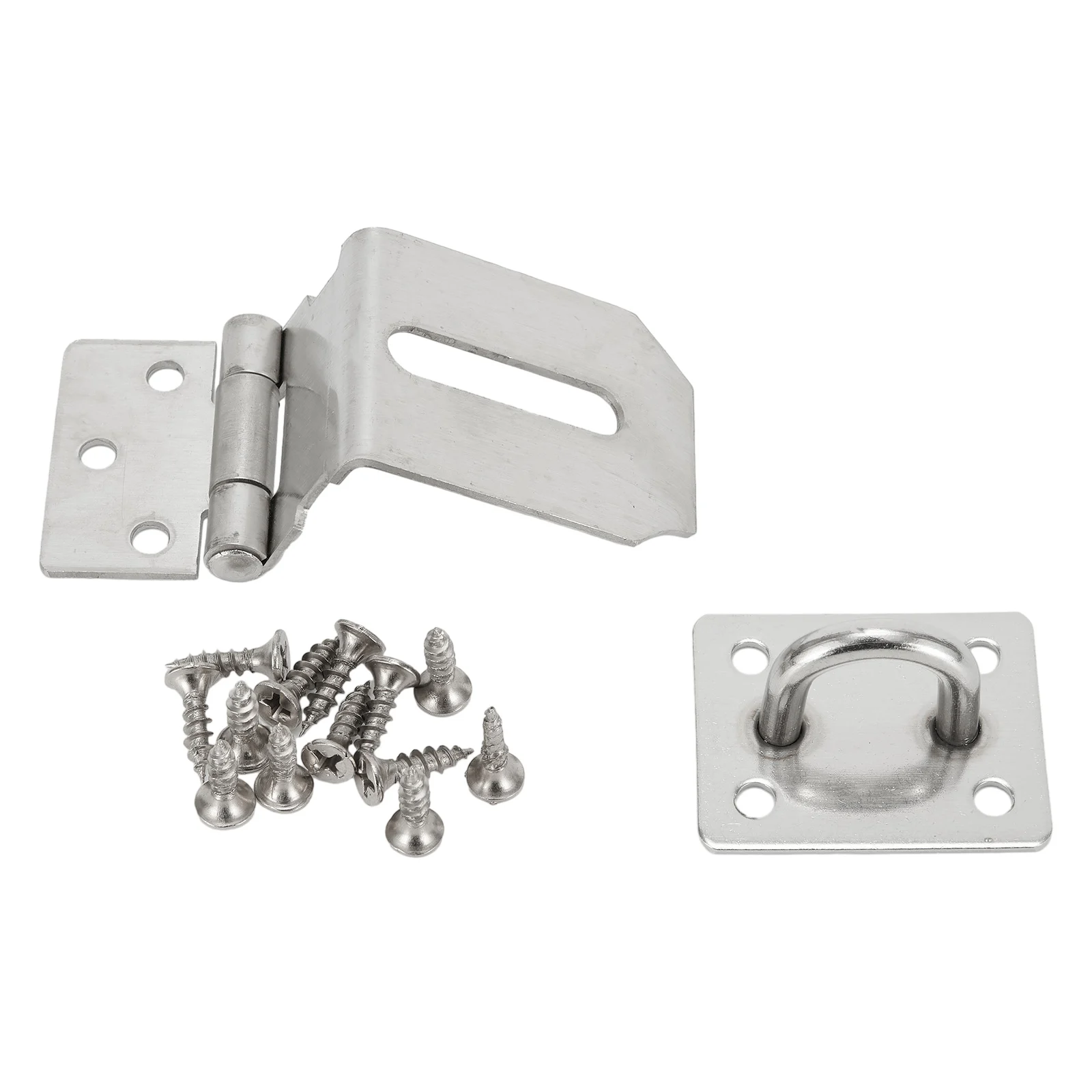 Stainless Steel Lock Hasp and Staple, Reliable Protection for Your Valuables, Suitable for Drawers and Sheds