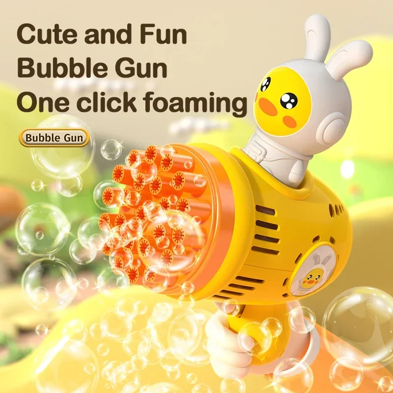 Bubble Waterspeelgoed Space Rabbit Bubble Gun voor kinderen Bubble Machine Automatische 23-gaats Bubble Maker Outdoor Beach Party voor kinderen
