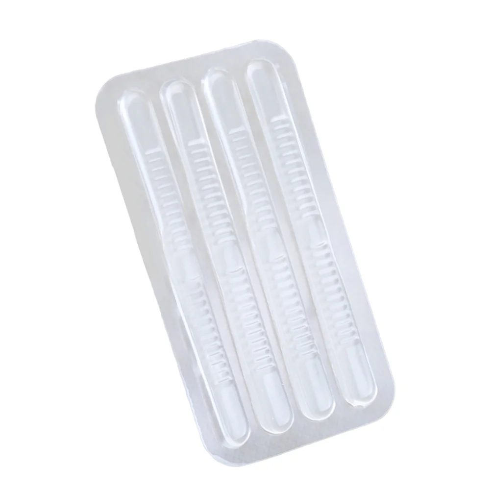 4pcs Wave Red Card Stickers Silicone Thin Heel Stickers High Heel Pain Relief Anti-Slip Shoe Cushion For Women Foot Care Tool