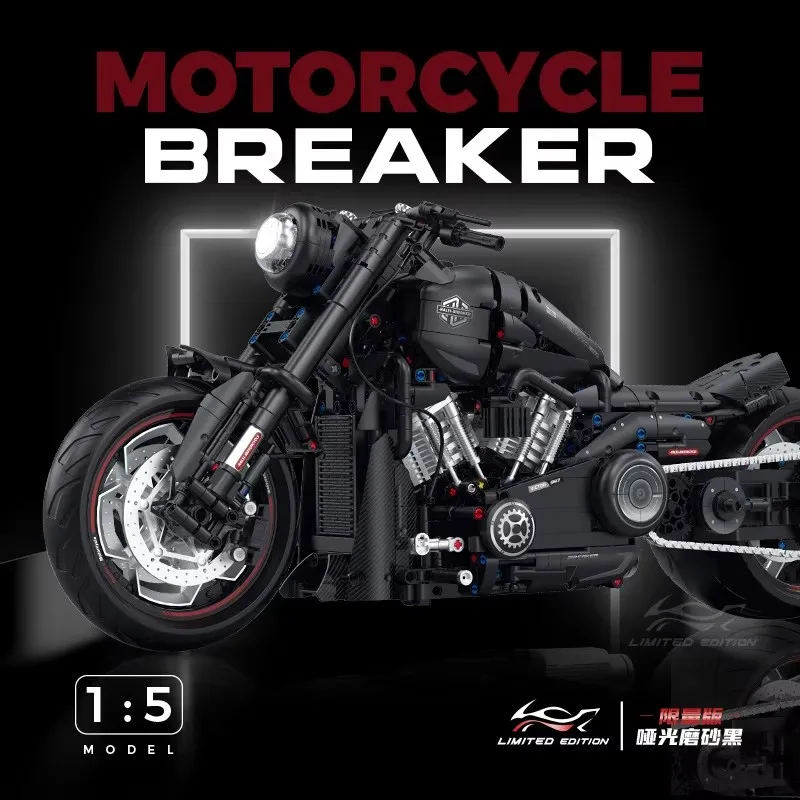 1:5 MOC motocicleta rompecabezas 60521 bloques de construcción técnicos 2260 Uds Moto vehículos conjunto de construcción juguetes para adultos para niños