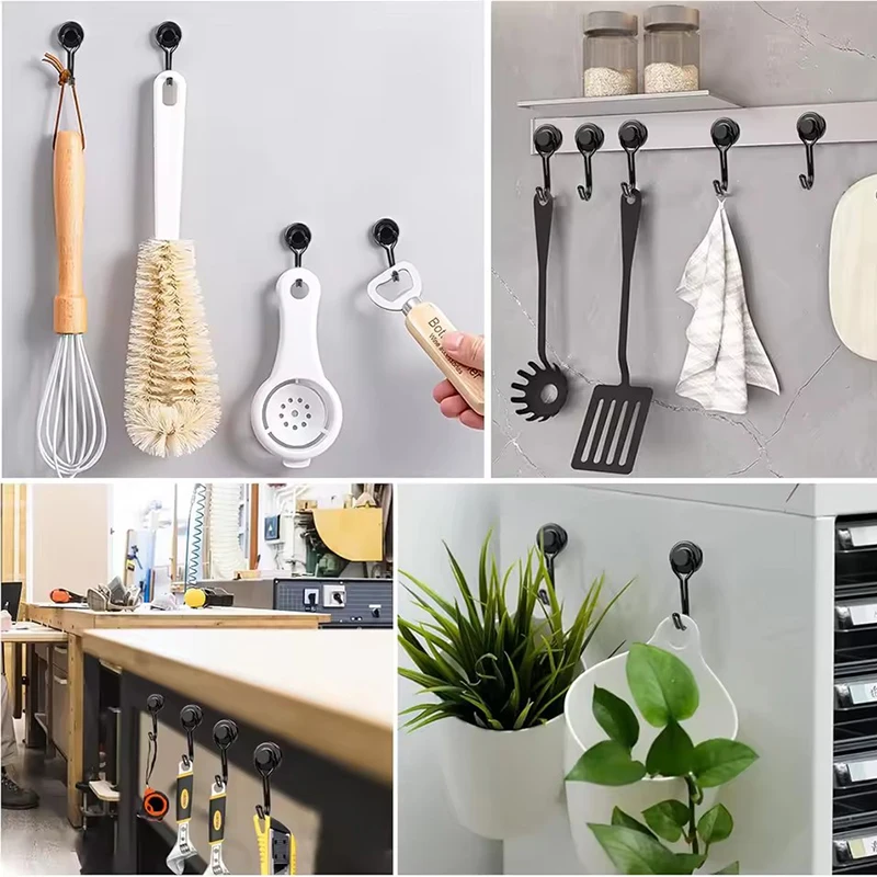 360 ° دوران 20 مللي متر خطاف مغناطيسي قوي الثقيلة مغناطيس قوي خطاف دوار للمنزل مدرسة المطبخ تخزين متعدد الأغراض #6