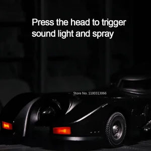 1989 Batmobile car model with light sound, cast metal vehicle, super sports car, simulation toys, gifts for boys, 1:24 12 Main Miniature Carrier Sales - №11