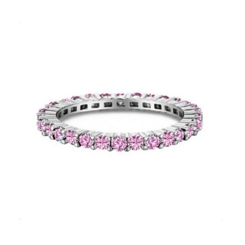 Women's 925 Sterling Silver Multi Color Zircon Stackable Ring, Gift