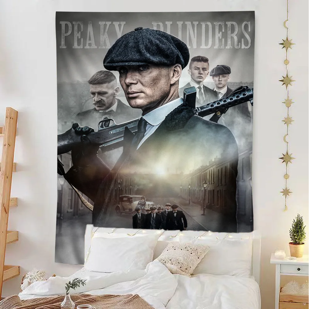 

P-Peaky B-Blinders Hippie Wall Hanging Tapestries for Living Room Home Dorm Decor Kawaii Room Decor