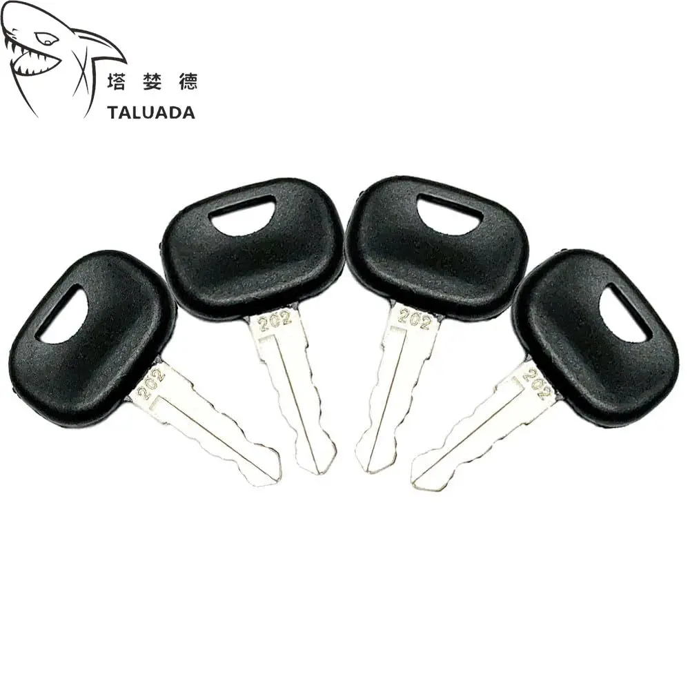 4PCS Ignition Switch Keys 202 14213581 14213581 for Wheel Loader Heavy Equipment Machinery Parts
