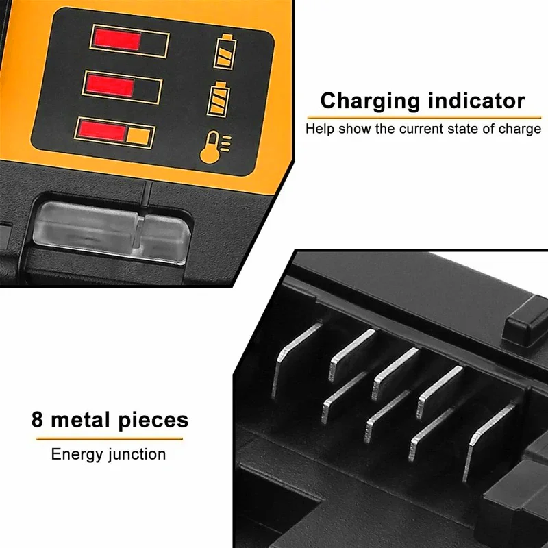 Electric Goddess Lithium Battery Charger With LED Display For Dewalt 20V Battery Pin 10.8V 14.4V 20V Battery Charger