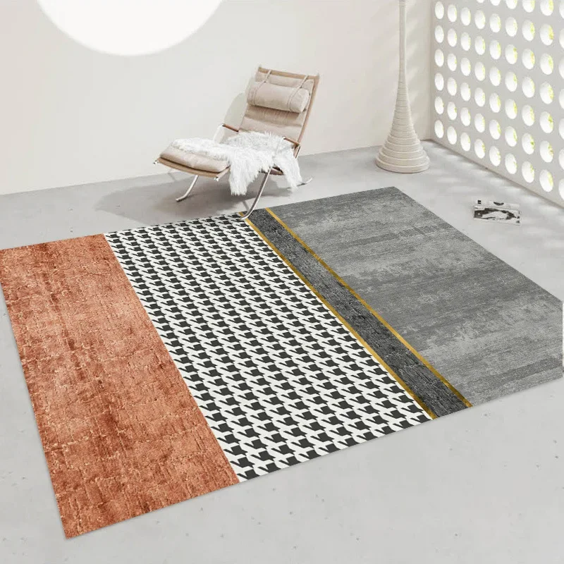 Nordic Geometric Living Room Carpets Home Decoration Bedroom Bedside Large Area Rugs Non-slip Corridor Carpet Entrance Door Mats