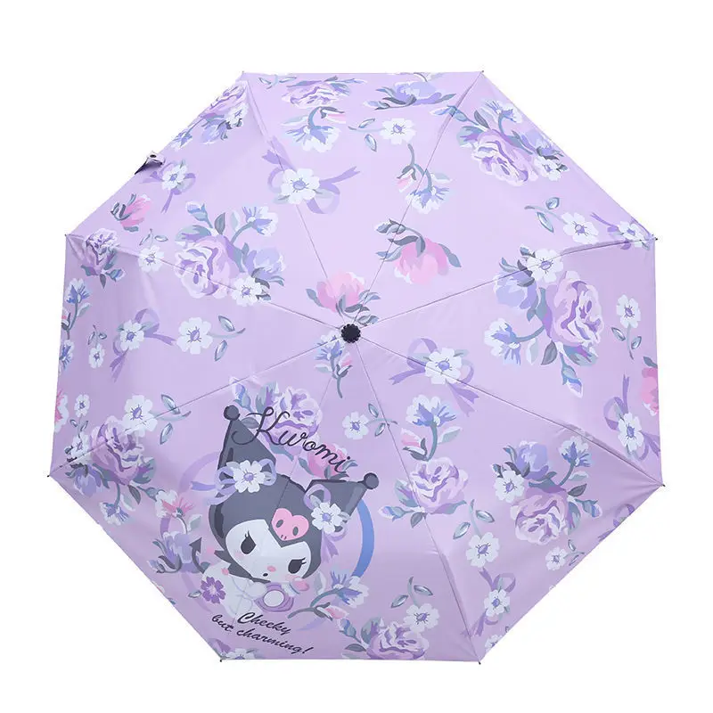 Sanrio Koromi Umbrella Three-Fold Automatic High-Value Ins Rain And Sunshine Dual-Use Uv Protection Melody Lightweight Girl Gift