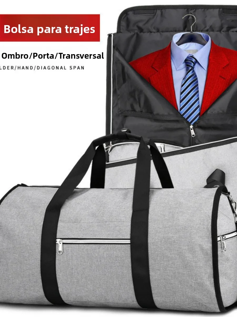 large-capacity-business-suit-bag-cross-border-hot-selling-travel-bag-with-rod-male-pure-color-oxford-cloth-polyester