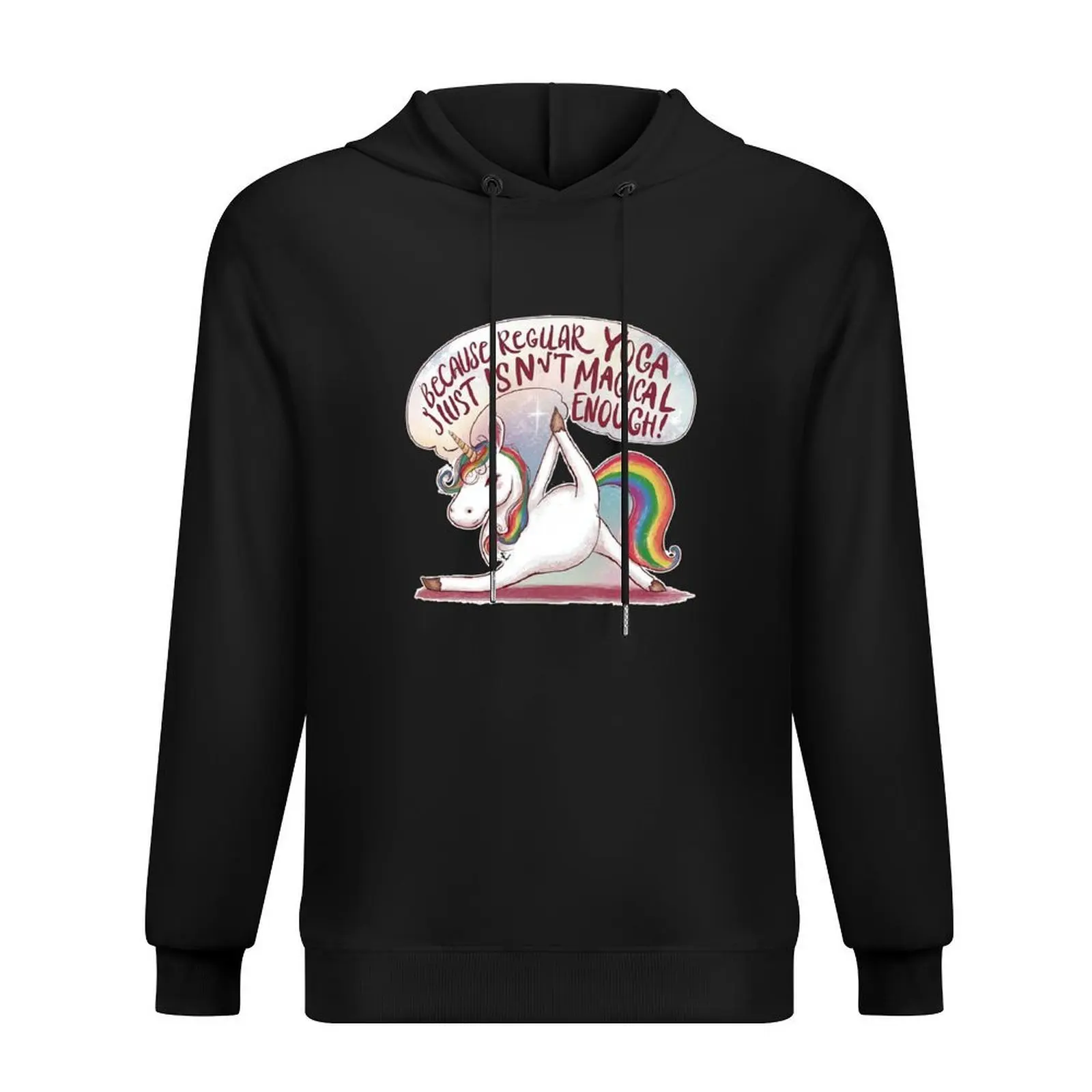 

unicorne doing yoga ! Hoodie graphic t shirts men korean autumn clothes men's clothes fashion men oversized hoodie
