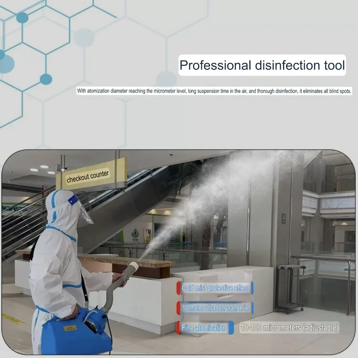 

Electric ULV Cold Fogger Disinfection Sprayer Intelligent Ultra-Low Capacity Fog Machine for Garden Hospitals 7L