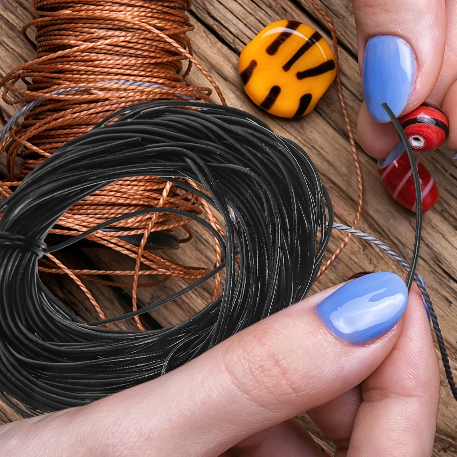 

1mm Cowhide Rope Handmade Cowhide Rope Manual Accessories Safe Jewelry Making Necklace Earrings Materials