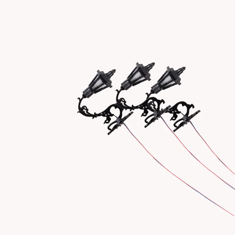 3 قطعة/الوحدة مقياس صغير 1:87 الجدار مصباح نموذج أطقم بناء طاولة الرمل مواد الإضاءة 3 فولت مصباح ليد ديوراما اكسسوارات