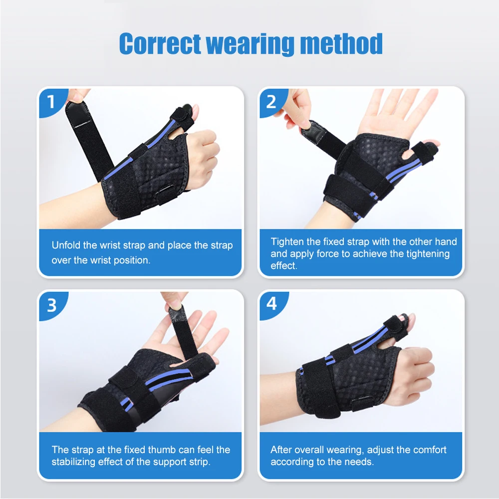 1PCS Universal Left Right Hand Thumb Wrist Spica Splint Brace, Thumb Stabilizer Support for Trigger Thumb, CMC Joint Pain
