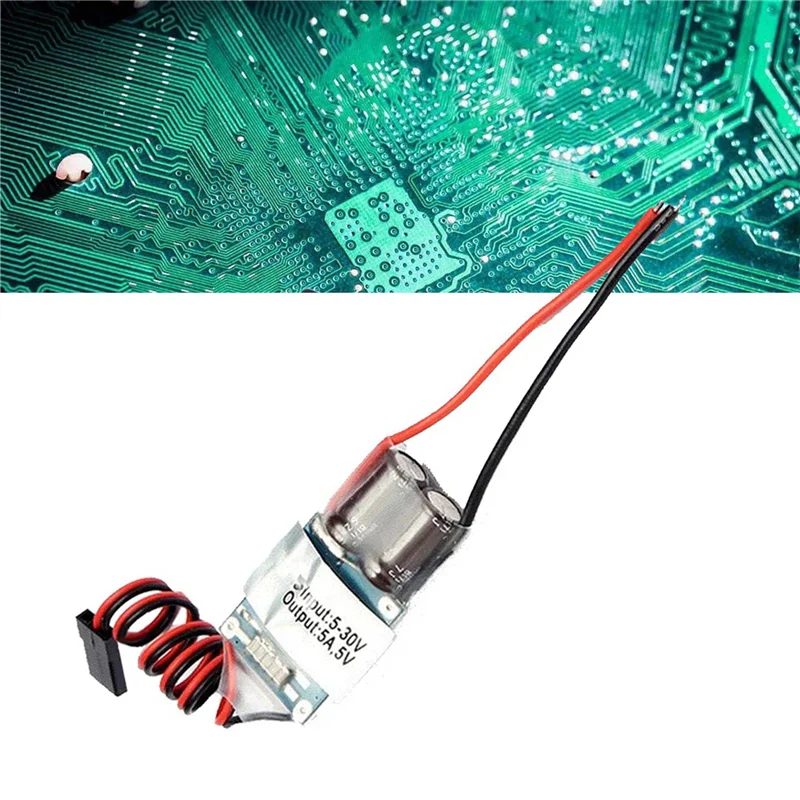 AAAEL-2X 5A 2-7S FPV Receiver Power Supply Voltage Regulator External BEC (UBEC) 5V Step-Down Regulator Module For RC Airplane