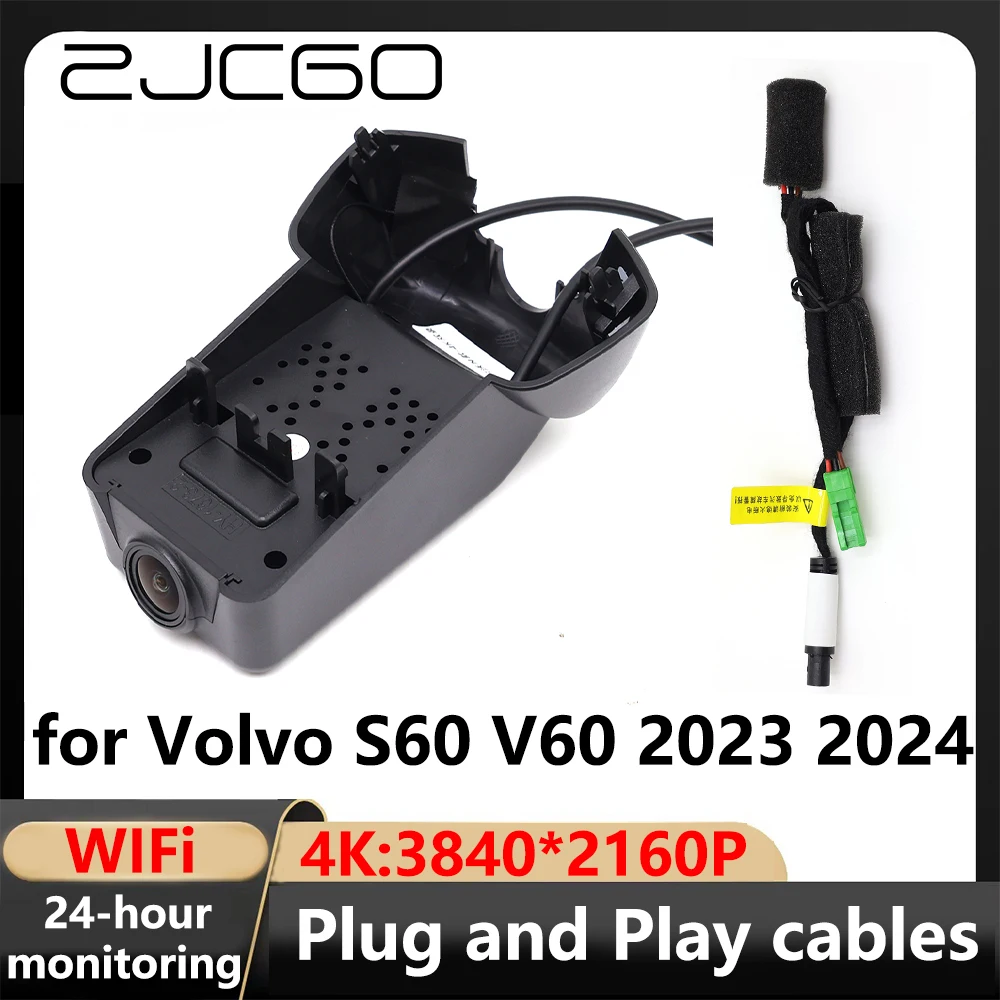 

ZJCGO 4K Wifi 3840*2160 Car DVR Dash Cam Camera Video Recorder for Volvo S60 V60 2023 2024