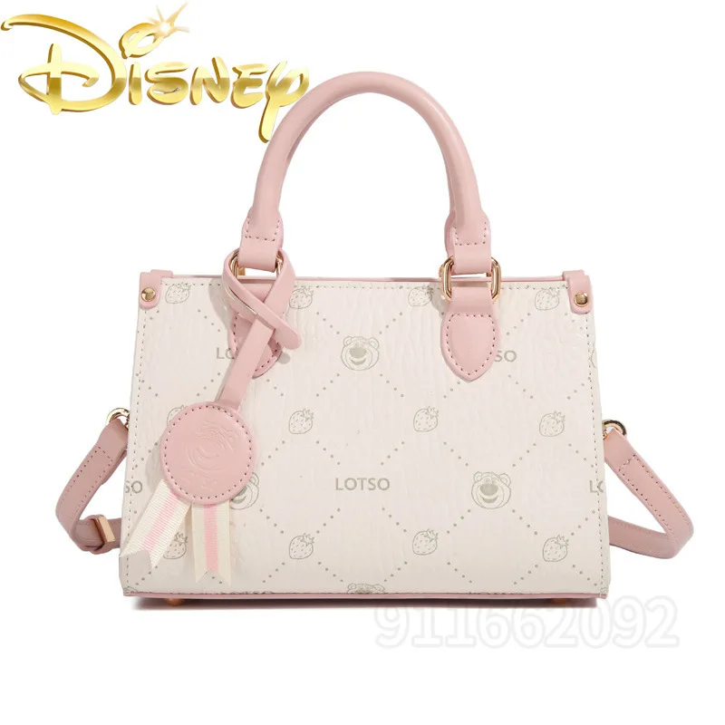 Disney Strawberry Bear New Mini Handbag Luxury Brand Original Women's Mini Shoulder Bag Fashionable Shoulder Crossbody Bag