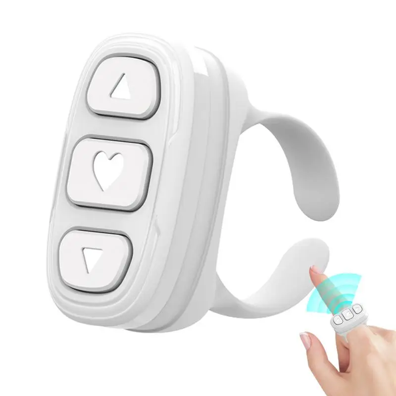 Wireless Fingertip Remote Control Ring blue tooth Ring Scroller Page Turner Stable Connection Wireless Page Turner for TikToks