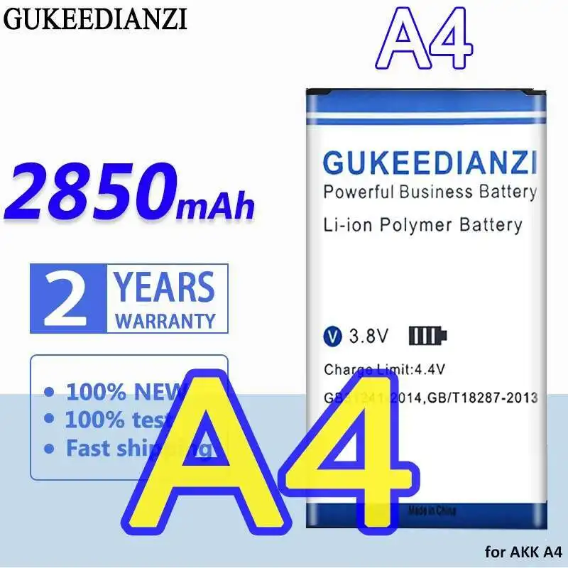 

2850Mah High-Efficiency Mobile Phone Battery High Compatibility For Akk A4